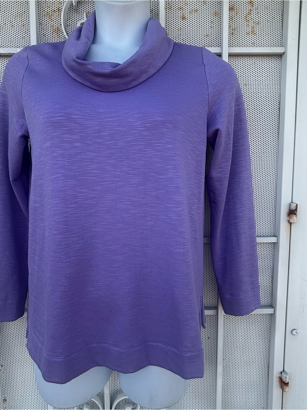 J. Jill S Women's lavender Long Sleeve Cowl Neck Pullover Top